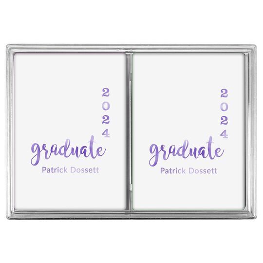 Graduate and Year Graduation Double Deck Playing Cards